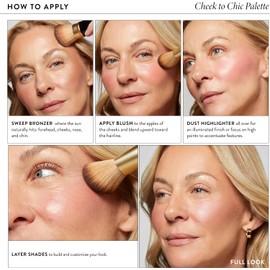 LAURA GELLER NEW YORK- PALETA DE 6 PIEZAS PARA EL ROSTRO CHEEK TO CHIC TROPICAL GLOW: ¡Es hora de ponerse atrevida! La increíble paleta de maquillaje de Laura Geller incluye 6 productos para el rostro