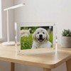 3x4 Acrylic Picture Frame - Magnetic Double-Sided Clear Frame, Freestanding
