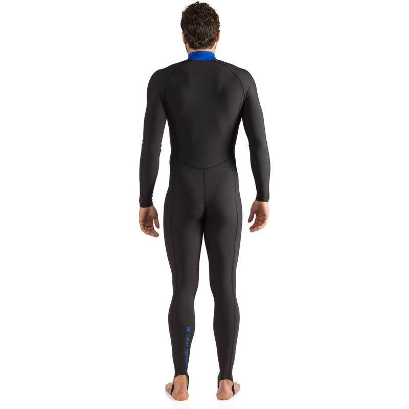 Cressi Skin Full Body Rash Guards, Black/Blue, XL
