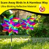 KOKMEYA 10-Pack Reflective Bird Repellent Pinwheels 9.6 Inches in Diameter