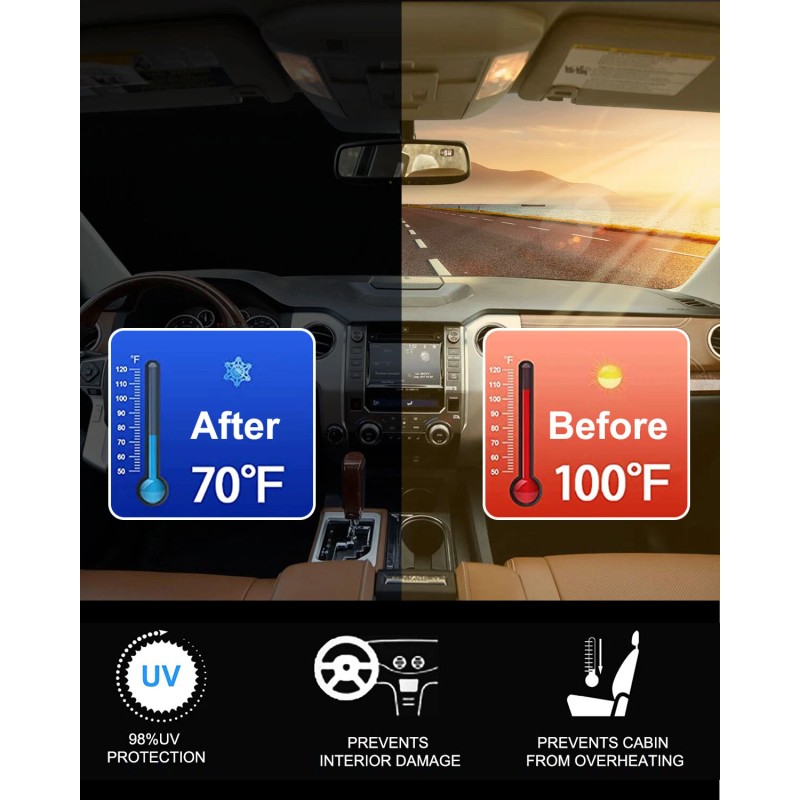 Unbranded Front Auto Windshield Cover Car Windshield Sun Shade for