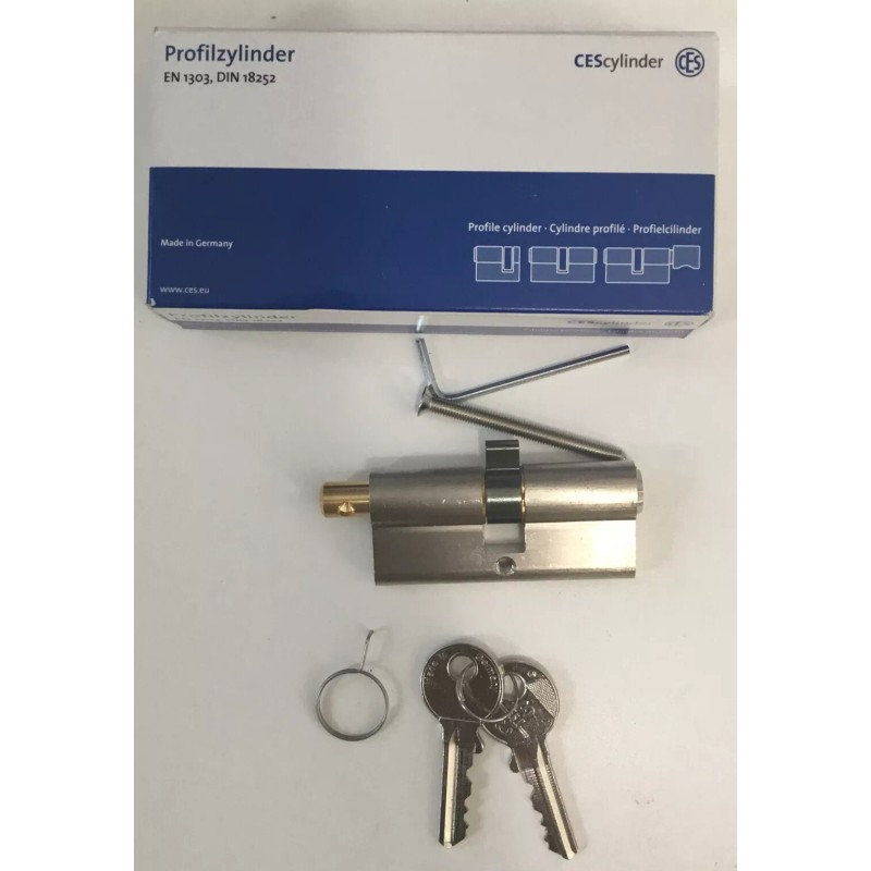 CES cylinder 815/41 B5 Nickel Plated Brushed With Keys (without