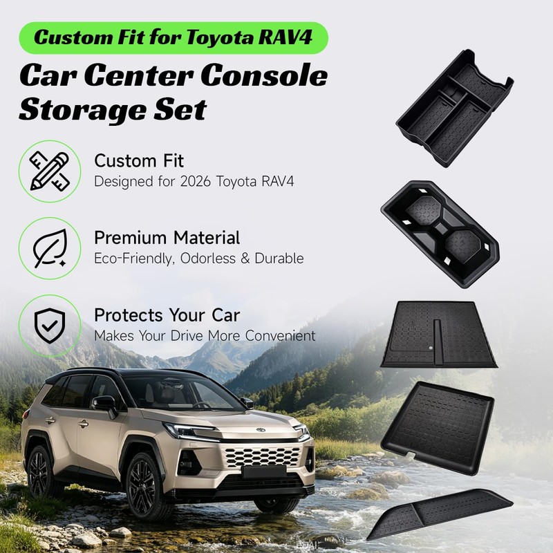 5PCS for Toyota RAV4 2026 Accessories (LE/SE/XLE/Woodland/XSE) Custom Fit Anti-Slip