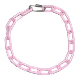 Goat Collars Plastic Chain with Metal Quick Link 20", 28" & 36" Long (Light Pink, Small 20")
