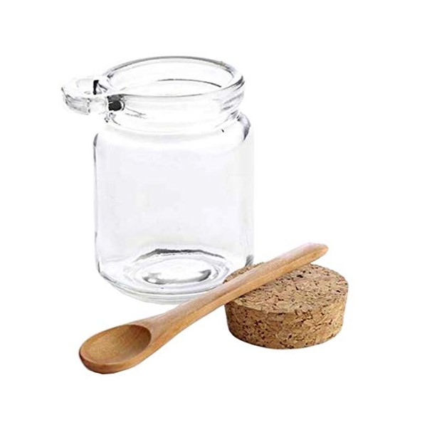 erioctry 1pcs 250ml/8 oz Glass Jar Reusable Empty Clear Glass