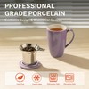 Sweese 15 OZ Porcelain Tea Mug with Infuser and Lid,