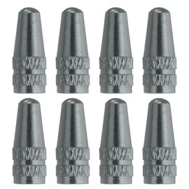 sourcing map 8pcs Bike Valve Caps Anodized Aluminum Road Bicycle Air Tire Valve Caps Dust Caps for MTB Road Racing Bicycle, Grey