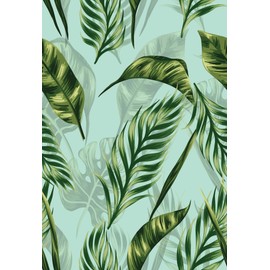 Main Street 24-Pack of 11 x 16" Peel and Stick Eco-Friendly Wallpaper Sheets – Palm Leaf Design, Removable, Easy-to-Apply Stick-On Wall Décor (Palm Leaf)