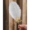 Vijiv Ostrich Feather Fan Bridesmaids Hand Fans for Wedding Guests