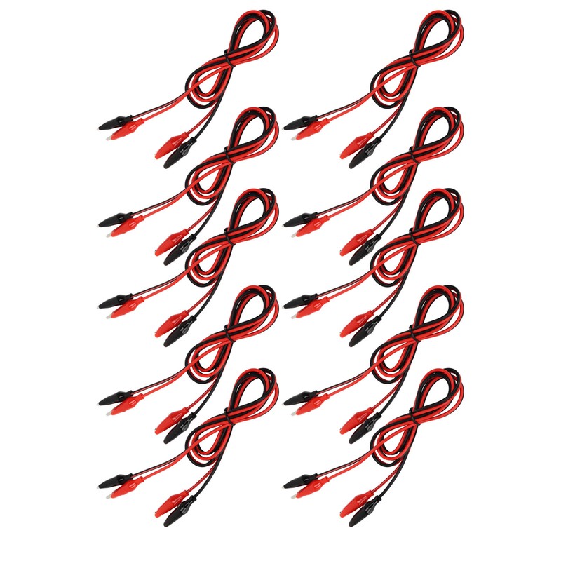 10Pcs Electrical Alligator Clip Dual Ended Alligator Clamps Test Leads