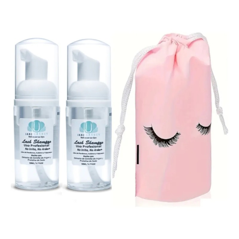 Lash Shampoo 50 Ml Lashes Pestaña Mink Espuma Limpiadora 2pz