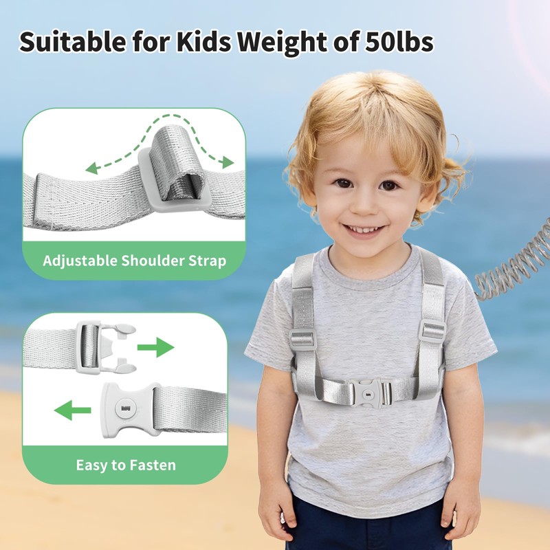 Toddler Harness Backpack Leash with Wrist Link | Cute Dinosaur