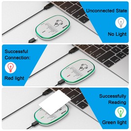 Symcode RFID Reader Writer 125KHz/13.56Mhz Dual Frequency Reads ID IC Card Reader Scanner Support Keyboard Emulation Output Support Write UHF Tags S20/S50/S70 Ultralight C EM4305/EM4205 H125