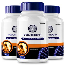 WealthGenix Capsules, WealthGenix Support Supplement Pills - Maximum Strength, Wealth Genix Health & Wellness Capsules, WealthGenix All Natural Formula Pills, Wealth Genix Capsules Reviews (3 Pack)