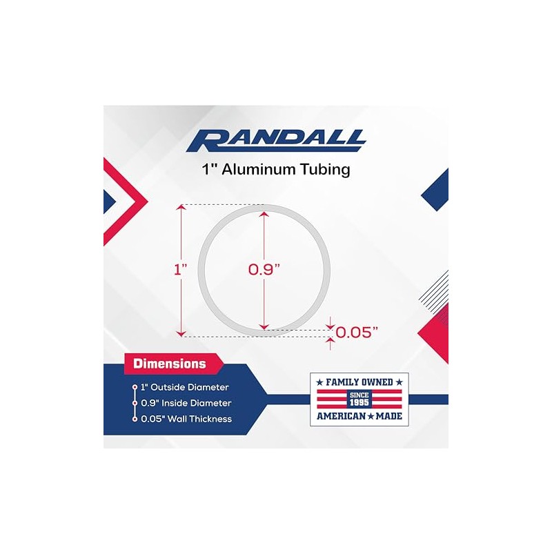 92" Long - 1" ANODIZED ALUMINUM TUBING .050" WALL
