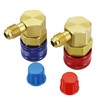 Flexzion Car AC R134a Quick Connectors System Port Adapters Couplers