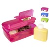 Sistema Lunch-Box PP 4 compartments with Bottle lt1,5-Assorted colors