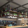 Ceiling Wine Glass Rack - 39.3in Hanging Wine Rack with