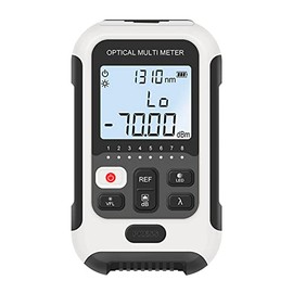 Medidor de Potencia óptica, Medidor de Potencia de Fibra óptica 3 en 1 con 10 Longitudes de Onda FC/SC/ST Probador de Fibra de Interfaz Universal con Calibración y Cálculo
