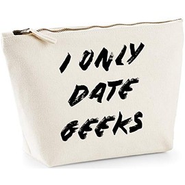 Hippowarehouse I Only Date Geeks printed make up cosmetic wash bag 18x19x9cm