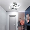 HOUZEE Ceiling Lamp Small Elegant Unique Silver LED Light Fixture