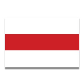 Magnet Me Up Belarusian Belarus Red and White Protest Flag Magnet Decal, 4x6 Inches, Heavy Duty Automotive Magnet for Car Truck SUV