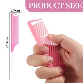 GHPKOTW 5 Stück Stielkamm, Haarkamm, Kamm Friseur, Antistatischer Haar Kamm, Rattail Comb, Extensionskamm, Abteilkamm, Feiner Haarkamm, Hitzebeständig, Kamm Für Frauen Und Männer