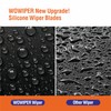 WOWIPER Silicone Windshield Wiper Blades with Rear Wiper Blade for
