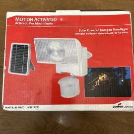 Cooper Lighting Motion Activated Solar Powered Halogen Floodlight
