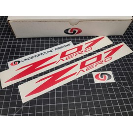 Z07 Decals (2pk) Performance Package Racing Aero Accent Stickers Fits C7 C8 Corvette Z06 LT4 LT6 LTX (Gloss Red)