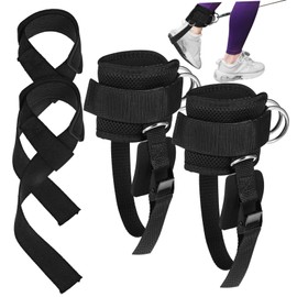 Totority Ankle Straps Lifting Wrist Straps Versatile Workout Equipment for Cable Machines Includes of Each for Men Women for Gym and Home Exercises