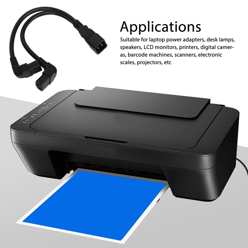 IEC320 C20 to Dual C13 Cord 1 in 2 Out