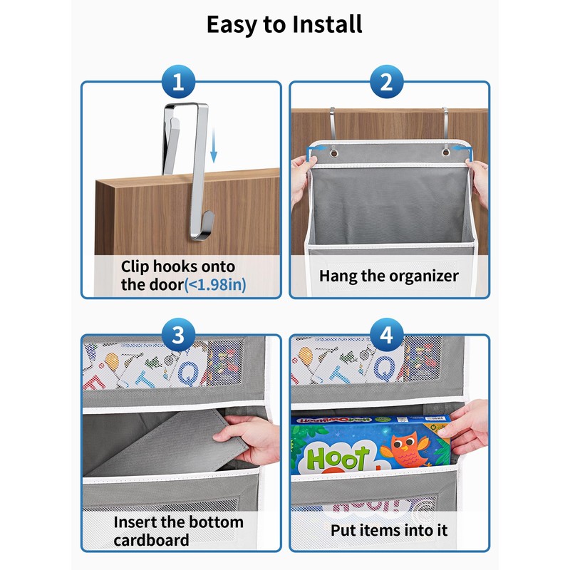 JARLINK 2 Pack Over the Door Organizer Storage, 5 Shelf