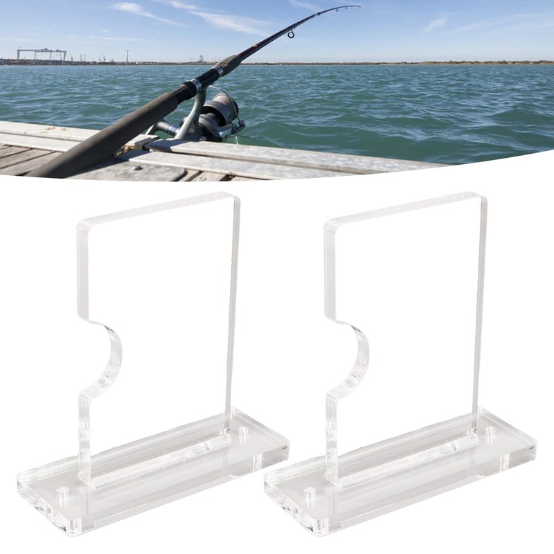 Acrylic Fishing Pole Wall Mount Bracket Stable Support Adjustable Acrylic