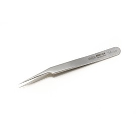 Aven 18065ACU Pattern 5A Angled Ultra Fine Precision Tweezer, Stainless Steel, 4-1/2" Length, 4 Star Grade