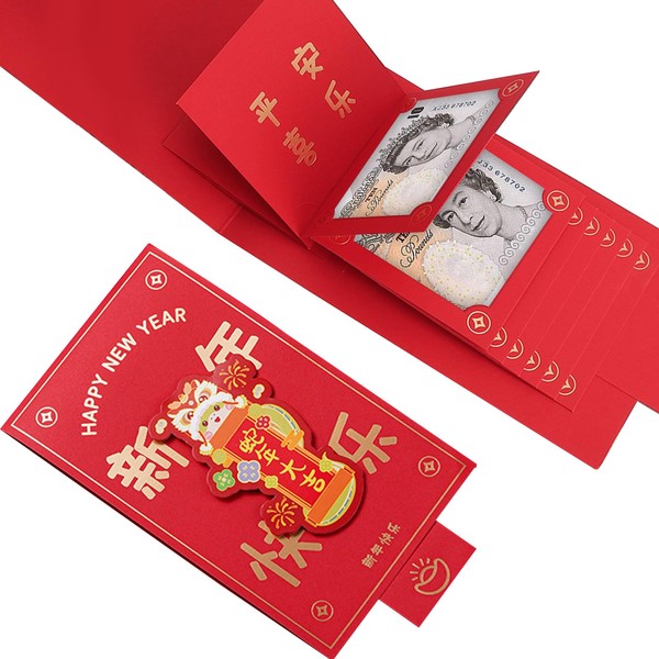 Fiohiros Red Envelope, Red Pocket, Pull Red Envelope, Hong Bao,