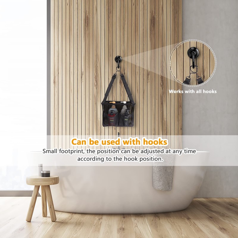Hanging Mesh Shower Caddy College with Hooks, Bath Baskets Organizer