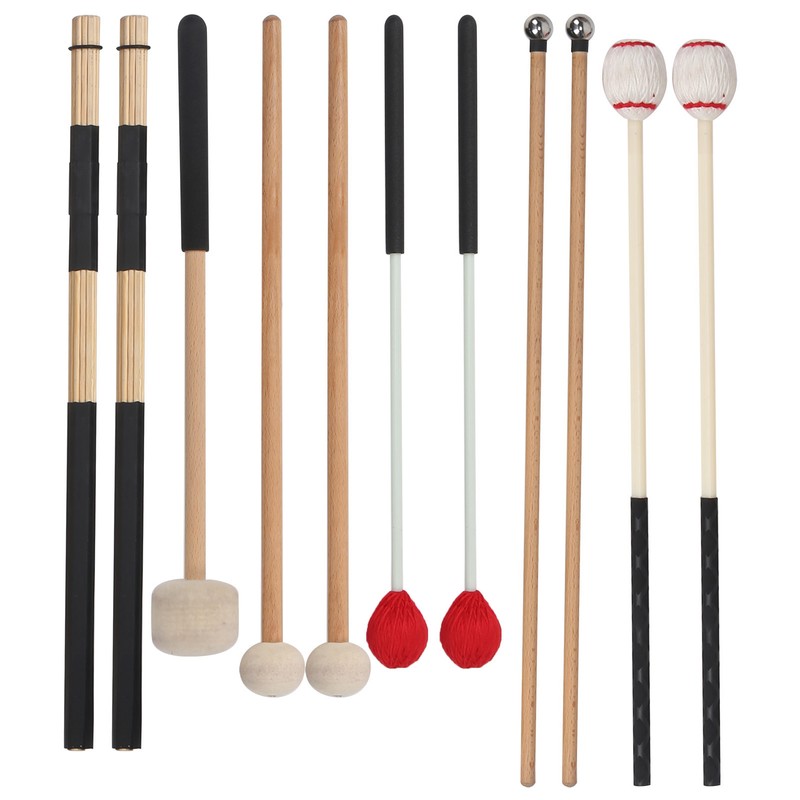11Pcs Drumstick Set Snare Drum Percussion Tuning Hammer Instrument Training