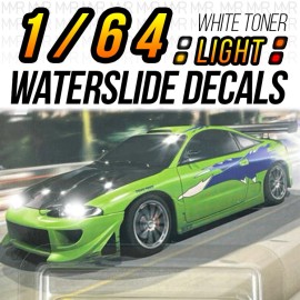 MMR 1/64 Scale '95 Mitsubishi Eclipse Head Tail Light WaterSlide Decals for Hot - Set of 2 (Inverted)
