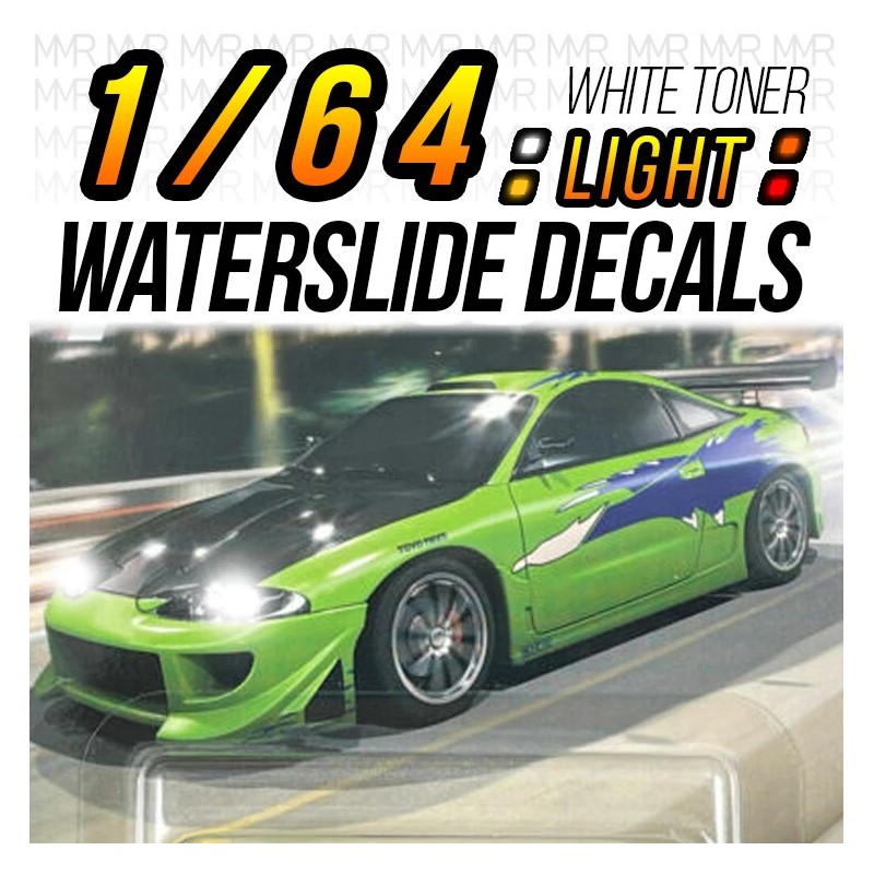 MMR 1/64 Scale '95 Mitsubishi Eclipse Head Tail Light WaterSlide