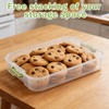 FMOACEN 4-Layer Airtight Cookie Storage Box with Handle and Lid