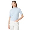 Koton Women's Half Turtleneck Short Sleeve Cosy Pullover Sweater, Blue