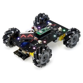 Freenove Mecanum Wheel Car Kit for Raspberry Pi Pico W (Included) (Compatible with Arduino IDE), Dot Matrix Expressions, Obstacle Avoidance, Line Tracking, Light Tracing, Colourful Light, App