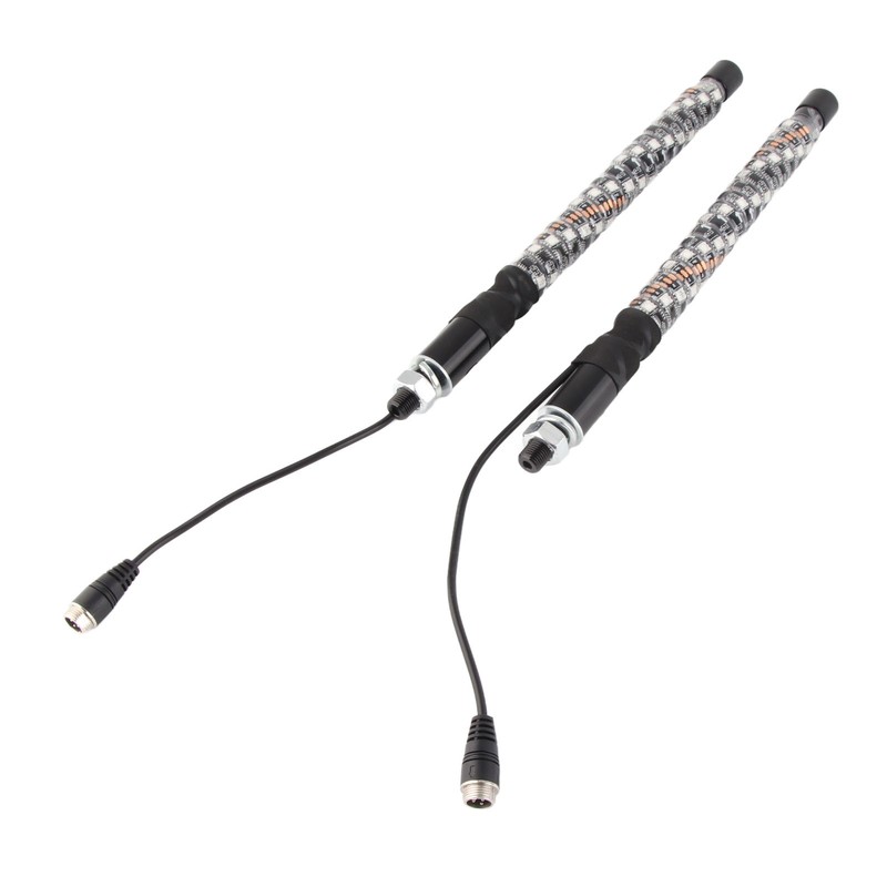 1ft LED Whip Lights 12‑24V 20 Colors IP67 Waterproof Overload