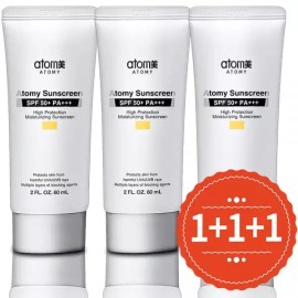 Atomy 애터미 선크림 베이지 60ml 톤업 눈시림 백탁없는 썬크림 1+1+1 Ateromy Sun Cream Beige 60ml Tone Up Non-Whitening Sunscreen 1+1+1