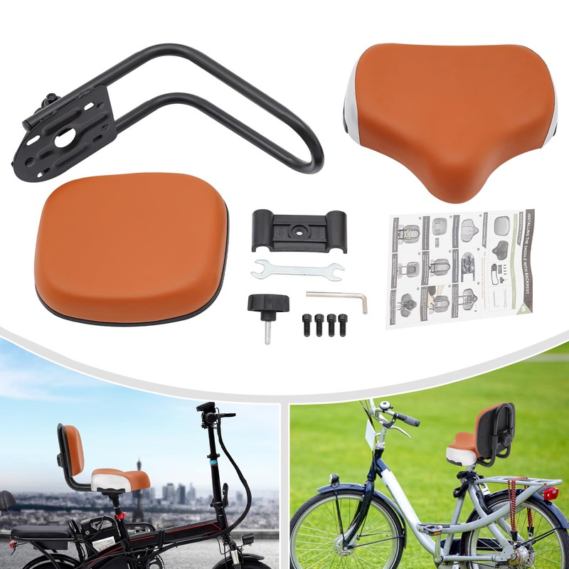 YIYIBYUS Bike Seat with Backrest,Extra Wide Bicycle Tricycle Saddle Seat,
