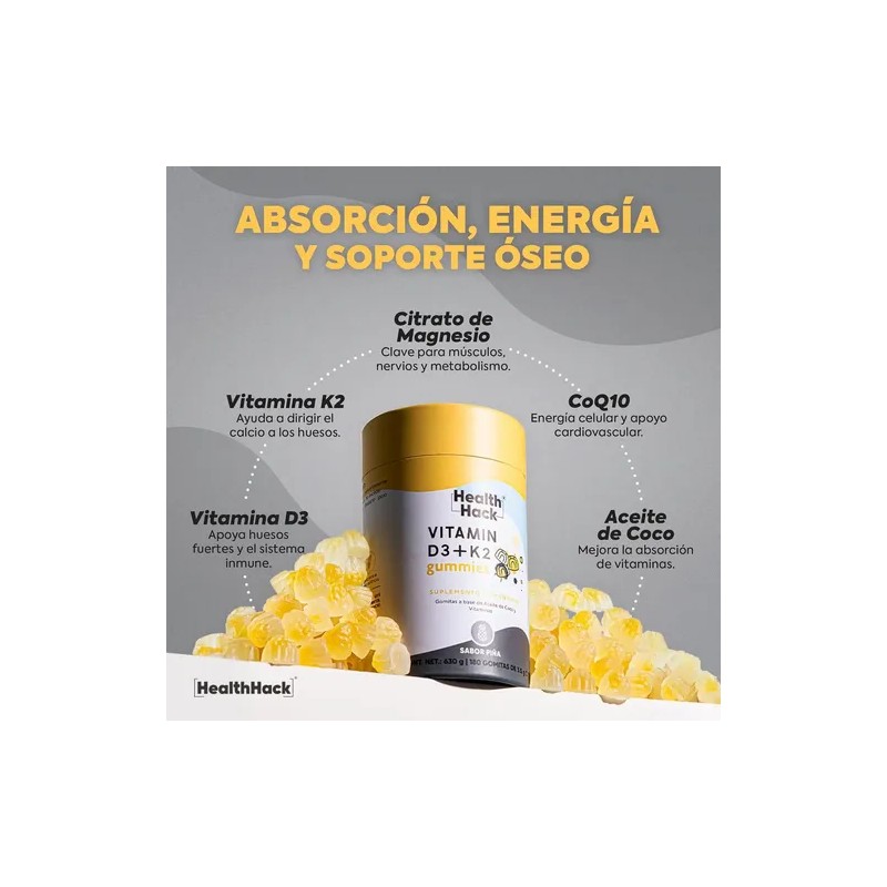 Vitamina Gomitas Aceite Coco Coenzima Q10 Magnesio 400 100 Coq10
