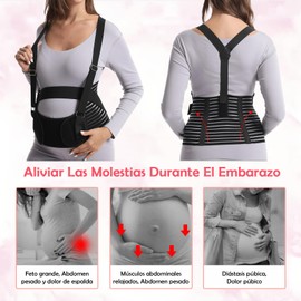 Cinturón de Maternidad con Correas de Soporte,Faja Embarazo Soporte Ajustable,Transpirable y Suave, Faja Maternidad de Protección Cintura, Alivia Cintura y las Molestias Abdominales (Color piel, XX-Large)