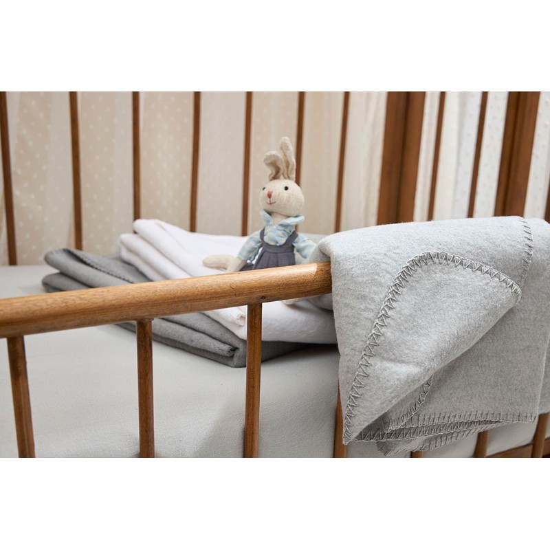 Meyco Baby Blanket 100% Cotton (75 x 100 cm, Grey)