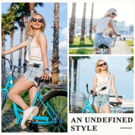 KETIEE Clear Bag for Stadium Events, Clear Crossbody Bag Stadium Approved Clear Purses for Women with Front Pocket, Mesh Pouch and Adjustable Strap for Concerts Game Day (Beige)